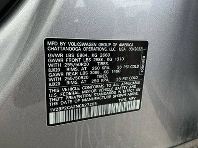 2022 Volkswagen Atlas 2.0T SEL