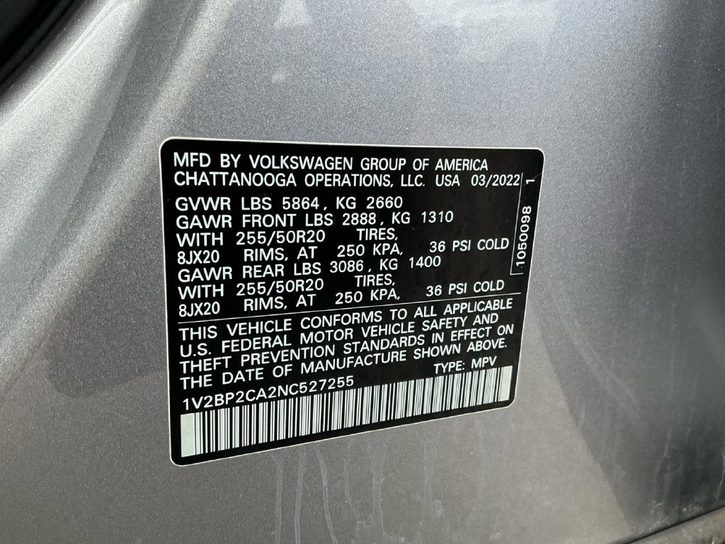 2022 Volkswagen Atlas 2.0T SEL
