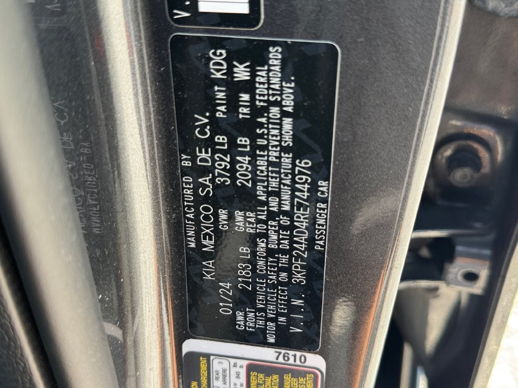 2024 Kia Forte LXS Technology Package