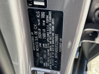 2026 Kia K4 EX