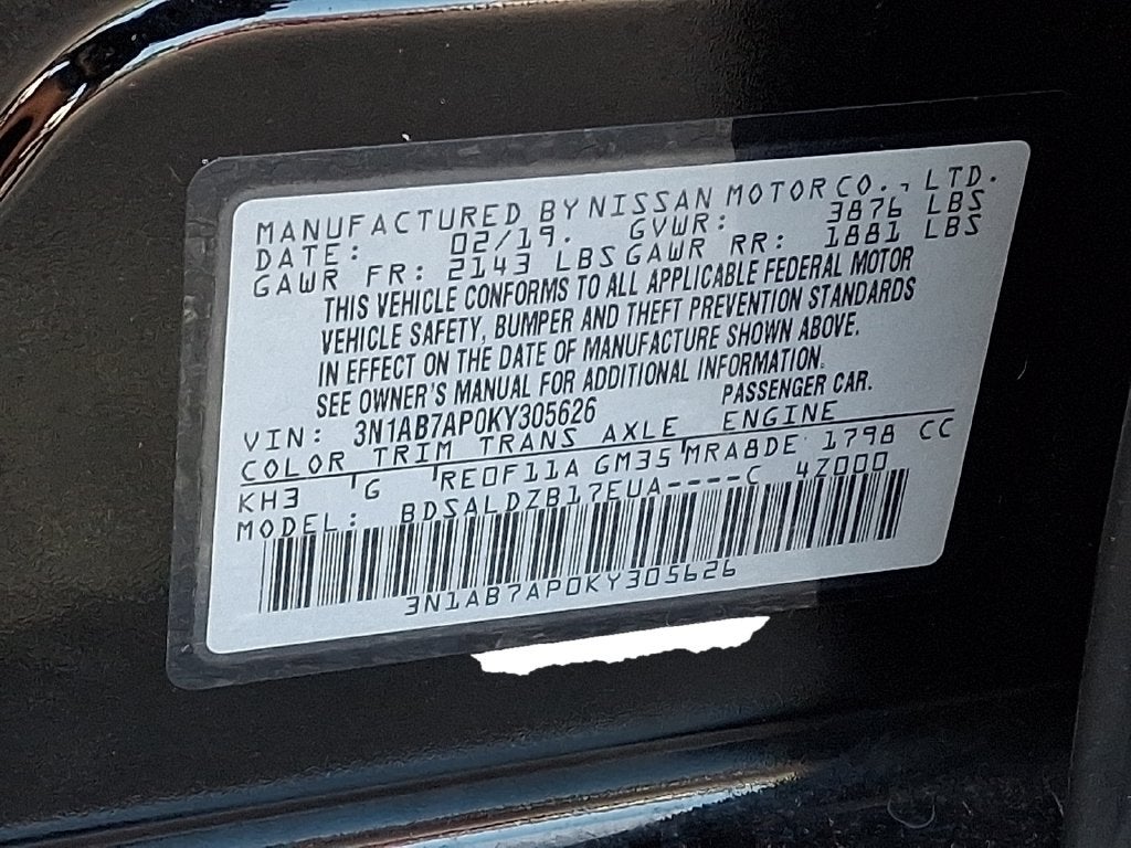 2019 Nissan Sentra SV