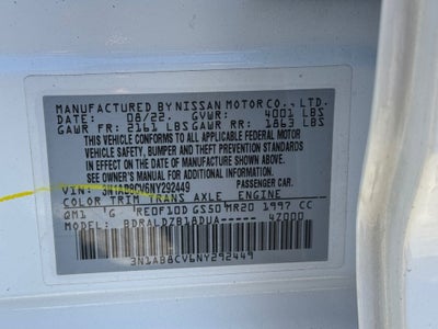 2022 Nissan Sentra SV