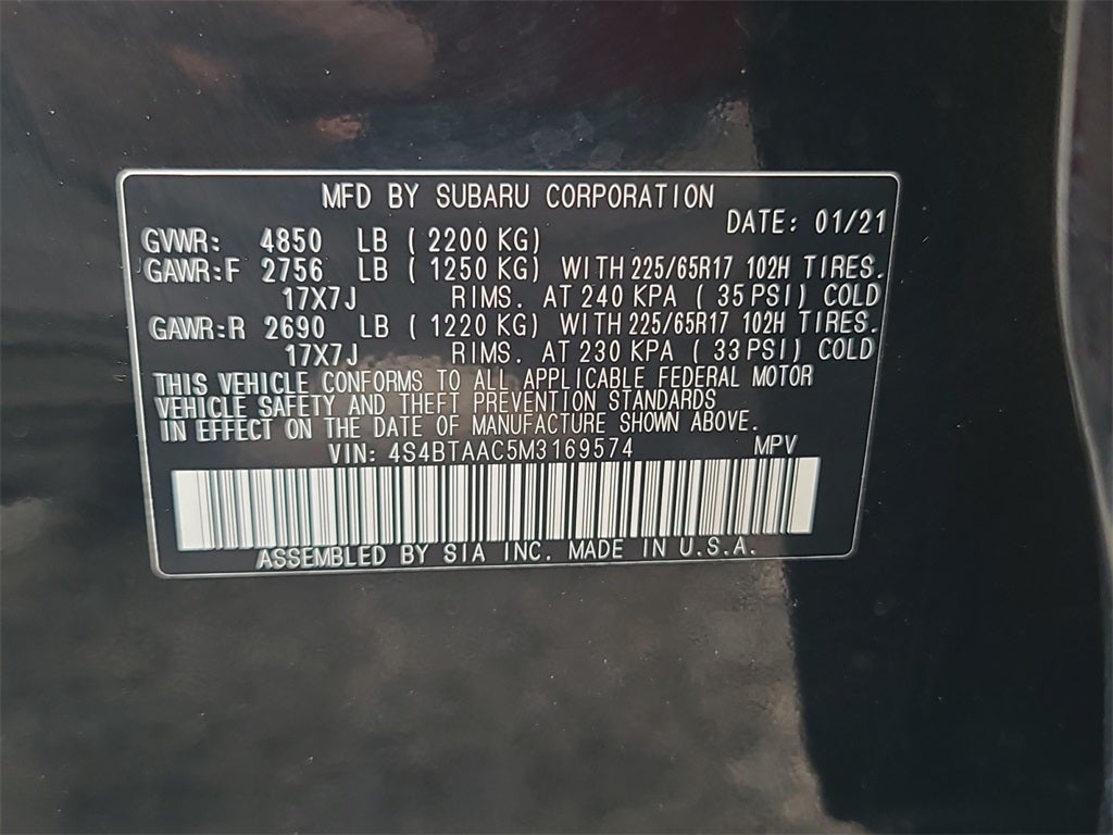 2021 Subaru Outback 2.5i