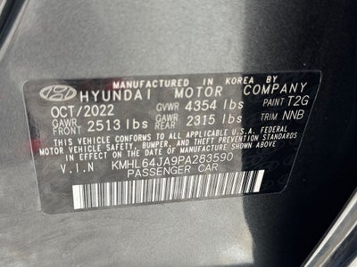 2023 Hyundai Sonata SEL Blind Spot