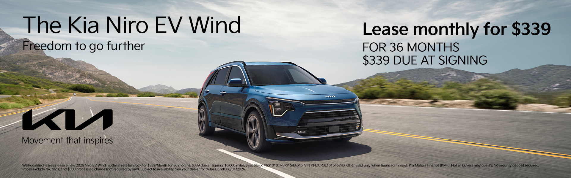 New 2026 Niro EV Wind